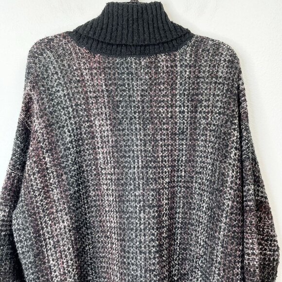 J. Jill Pure Jill Oversized Boxy Sweater XS/S Small Black Mock Neck Tunic - Picture 6 of 10